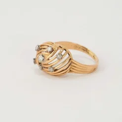 Bague Vintage Or Jaune Diamants