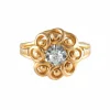 BAGUE VINTAGE OR JAUNE ET DIAMANT