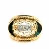 Bague vintage or jaune et diamants