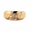 Bague vintage or jaune et diamants