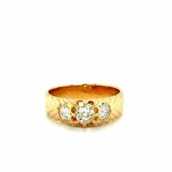 Bague Vintage Or jaune et Diamants - 1970