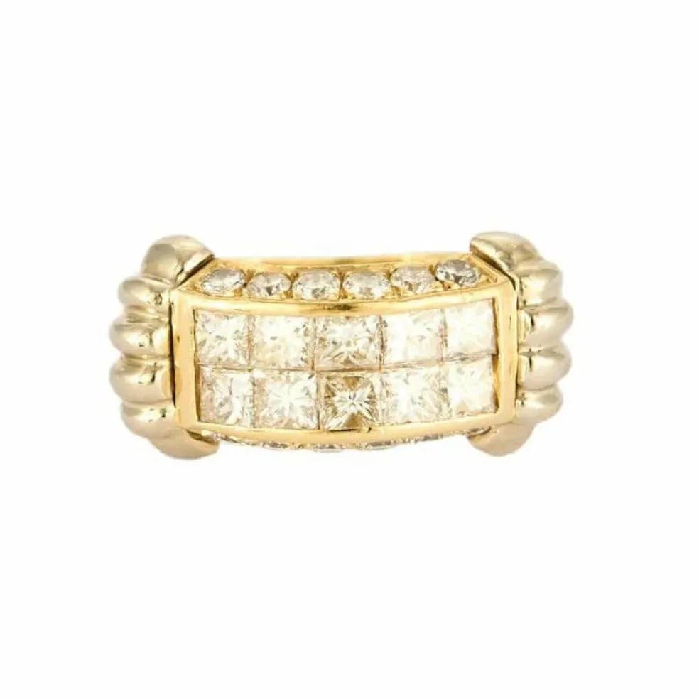 Bague Vintage Or Jaune et Diamants