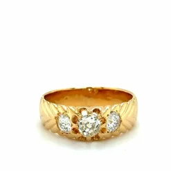 Bague Vintage Or jaune et Diamants - 1970