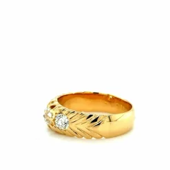 Bague Vintage Or jaune et Diamants - 1970