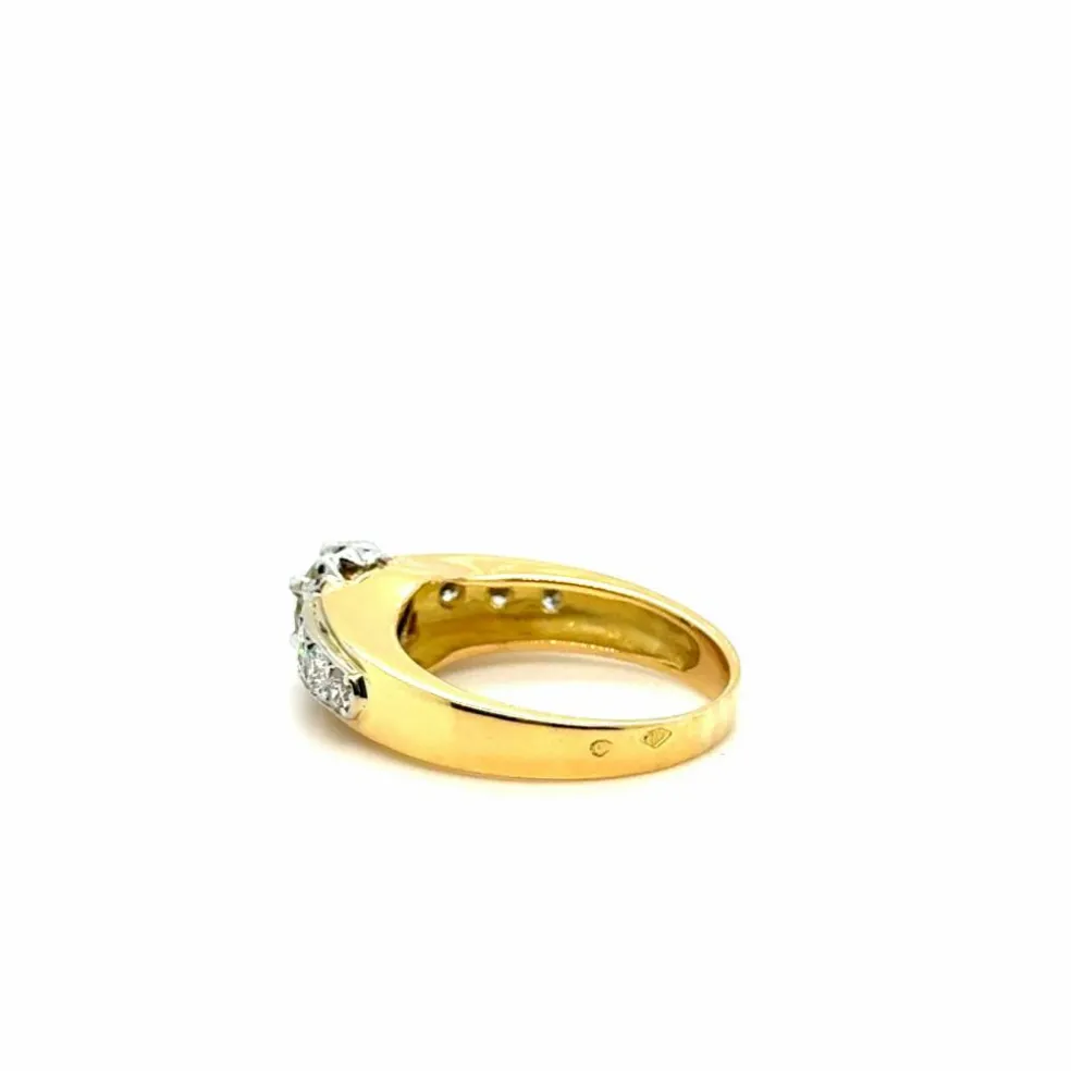 Bague vintage Or jaune et Diamants