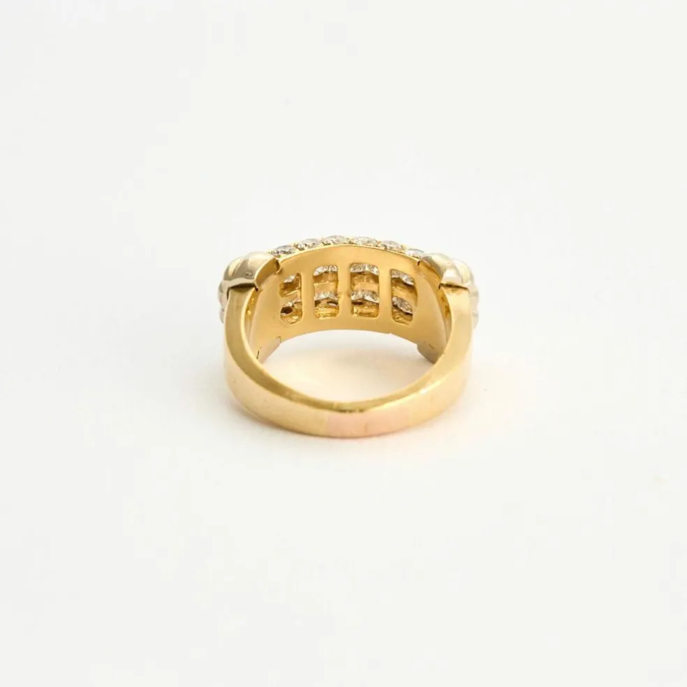 Bague Vintage Or Jaune et Diamants