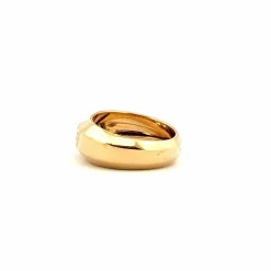 Bague vintage or jaune et diamants
