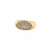 Bague vintage or massif 18 carats et diamants