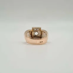 Bague vintage or rose diamants