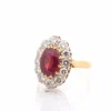 Bague vintage rubis de 2,36cts et diamants