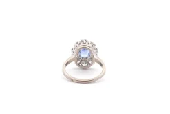 Bague vintage saphir de Ceylan diamants