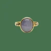 Bague vintage saphir étoilé et diamants