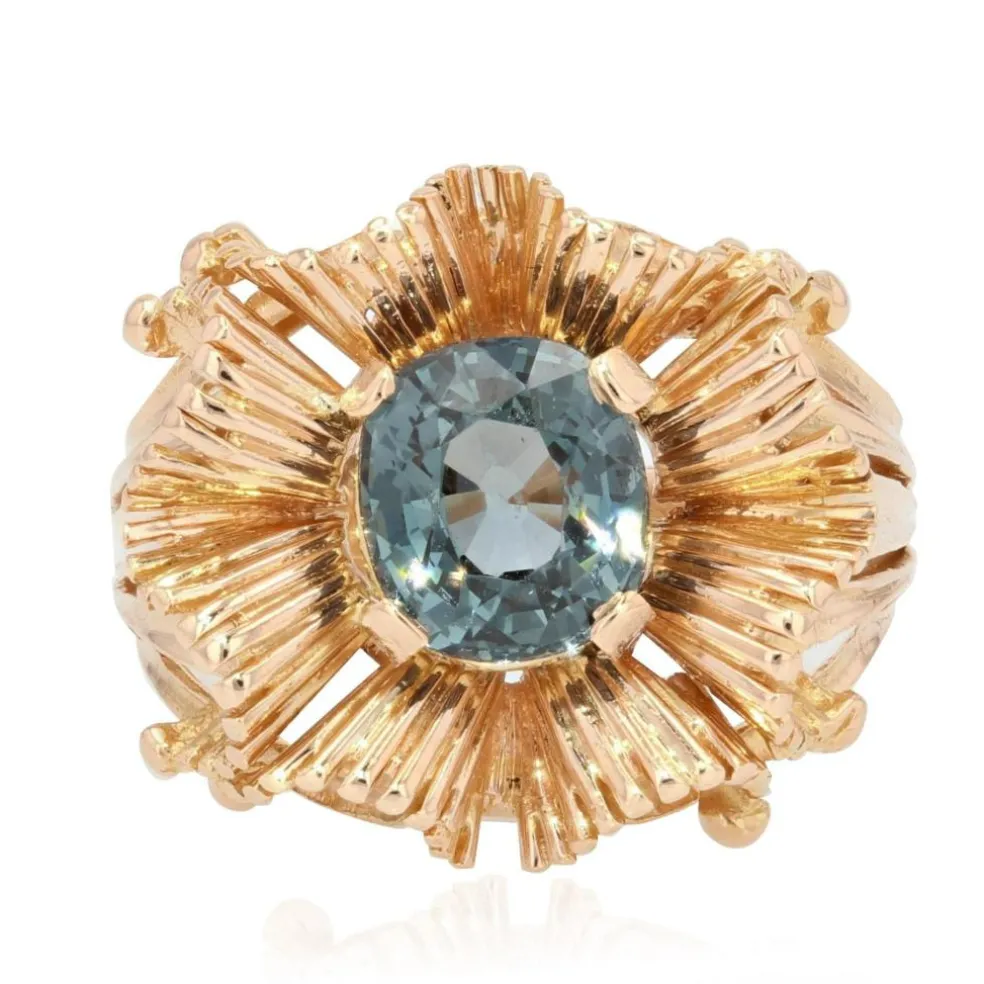 Bague vintage Spinelle coussin naturel