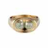 BAGUE VINTAGE "TOI & MOI" OR & DIAMANTS