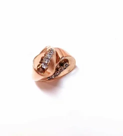 Bague vintage Toi et Moi or rose