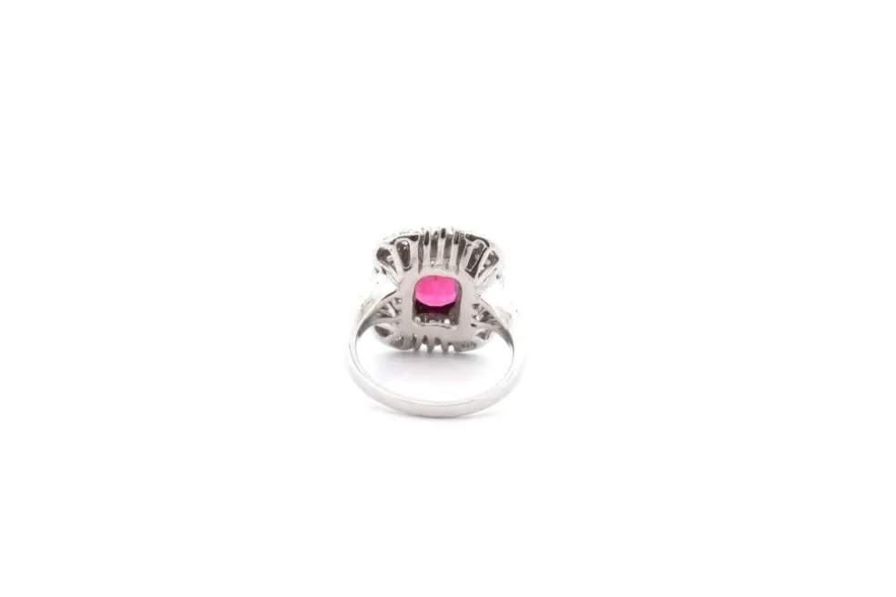 Bague vintage tourmaline et diamants