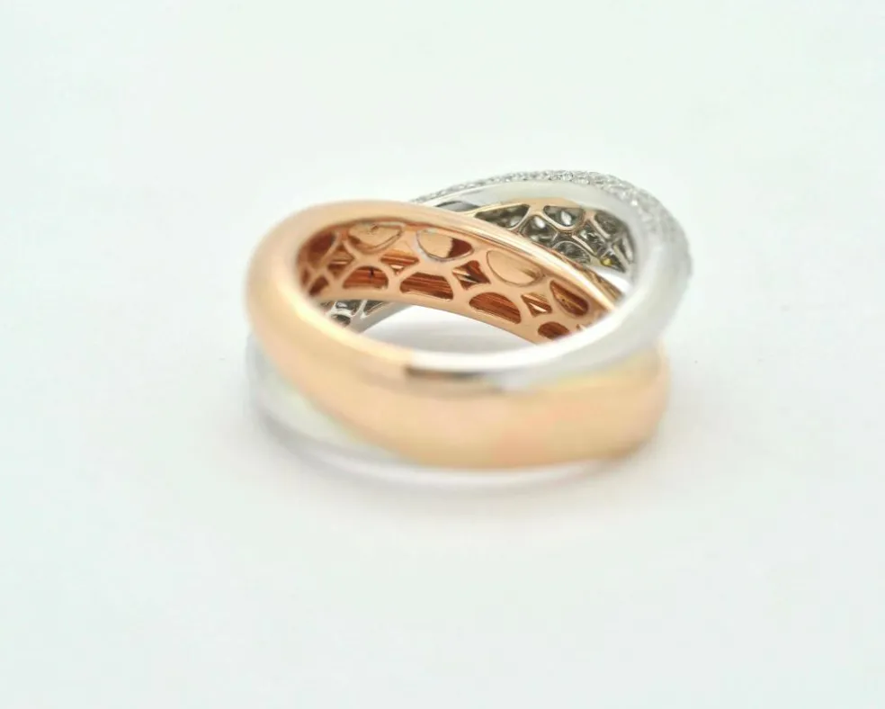 Bague Wagner en or blanc et rose