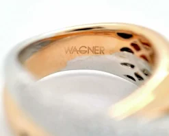 Bague Wagner en or blanc et rose