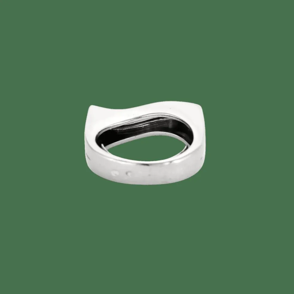 BAGUE WAVE OR ET DIAMANTS.