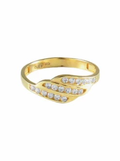 BAGUE "WAVE" OR JAUNE