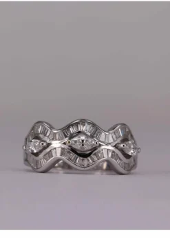 Bague Waves Or blanc et Diamants