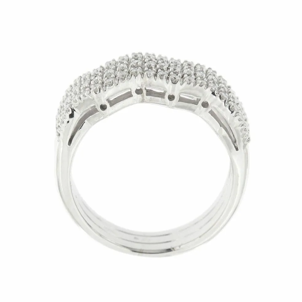 Bague zigzag Or blanc Diamants