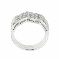 Bague zigzag Or blanc Diamants