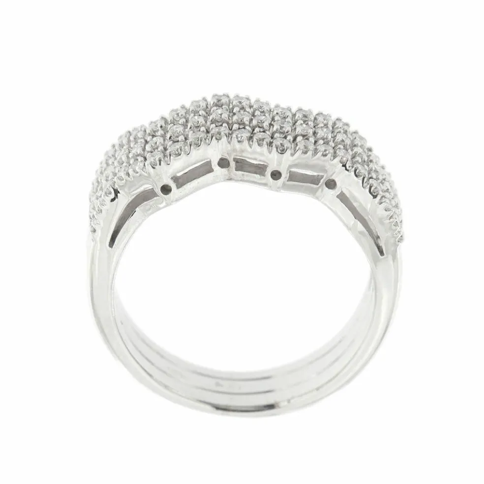 Bague zigzag Or blanc Diamants