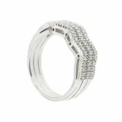 Bague zigzag Or blanc Diamants