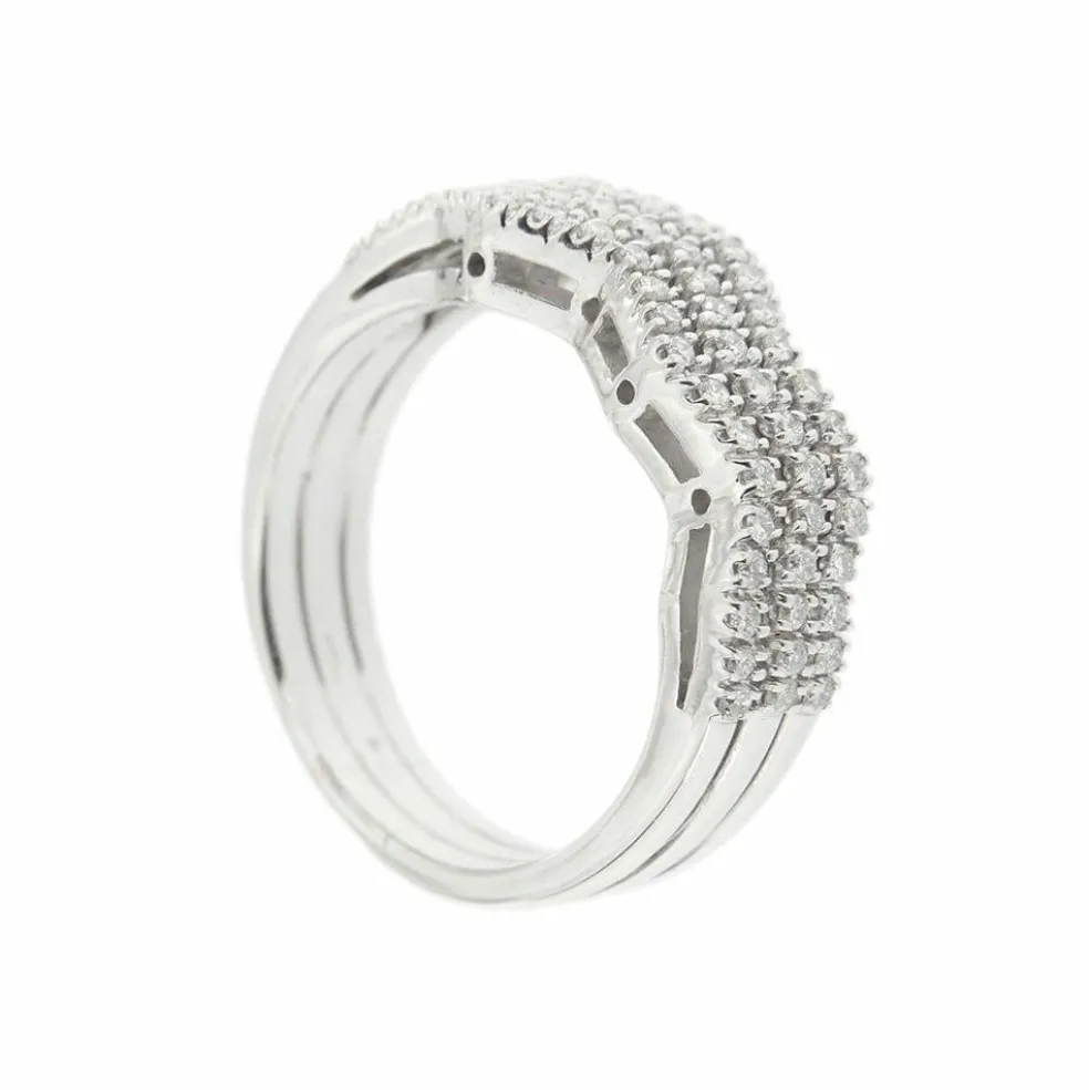 Bague zigzag Or blanc Diamants