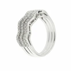 Bague zigzag Or blanc Diamants