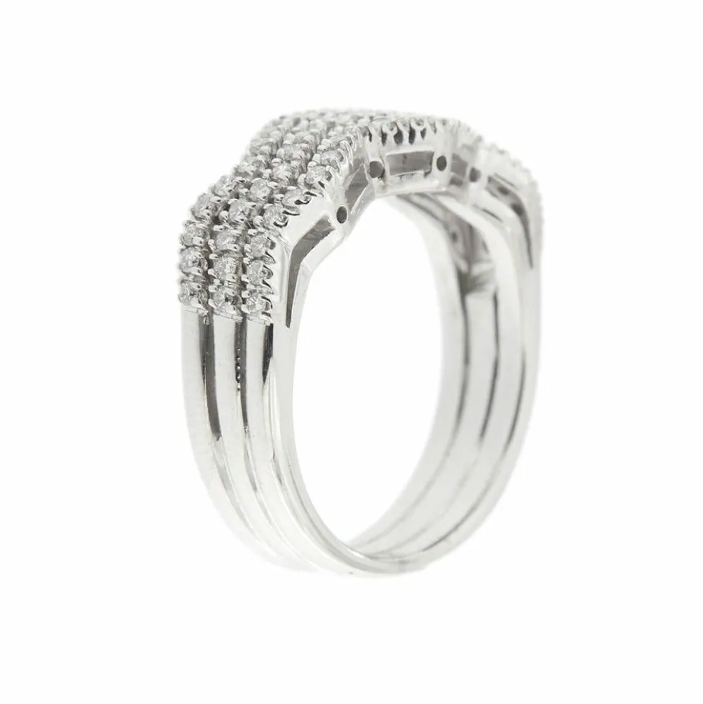 Bague zigzag Or blanc Diamants