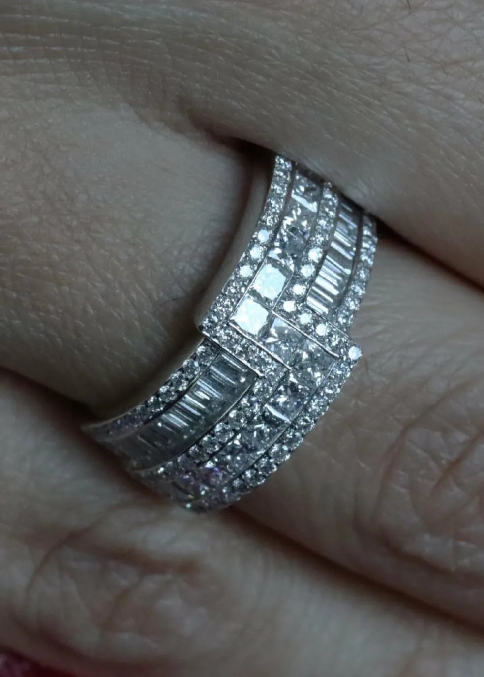 Bague Zigzag Or blanc et Diamants