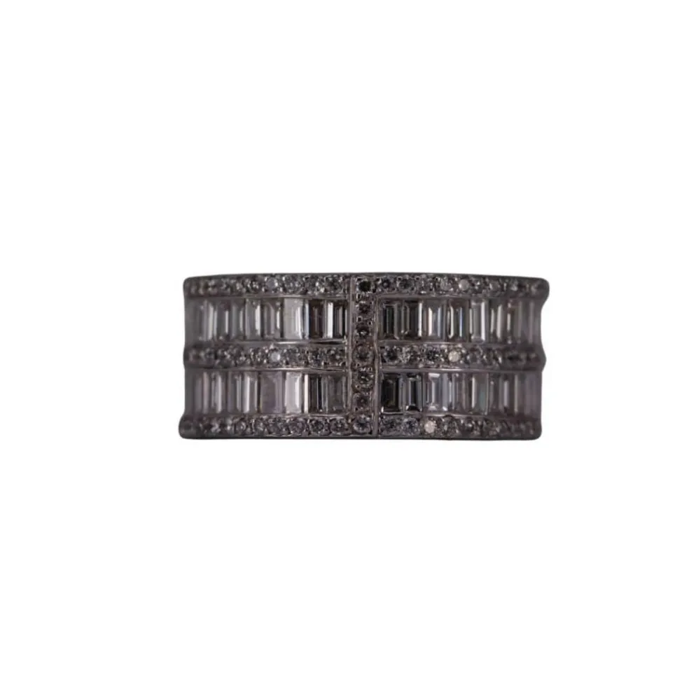 Bague Zigzag Or blanc et Diamants