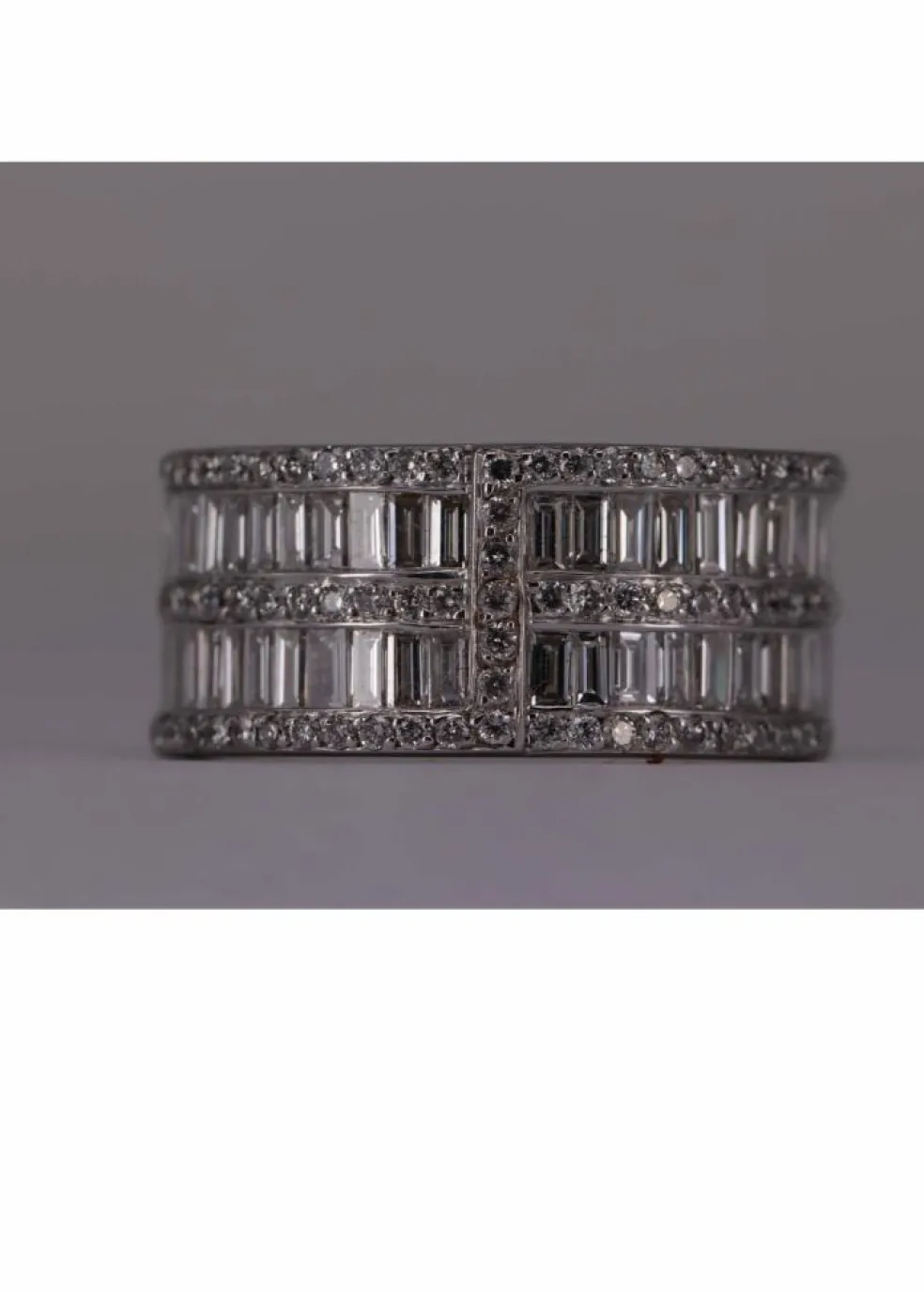 Bague Zigzag Or blanc et Diamants