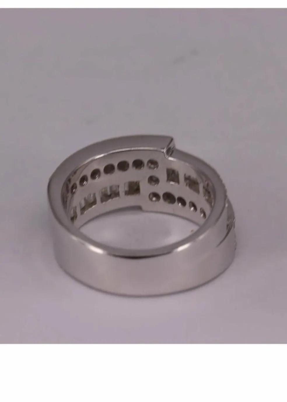 Bague Zigzag Or blanc et Diamants