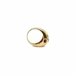 Bague lilas améthyste et péridots