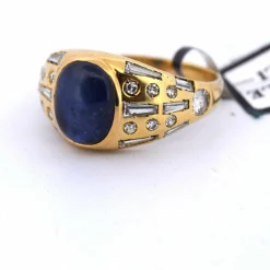 Bagues cabochon saphir