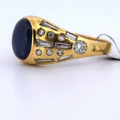 Bagues cabochon saphir