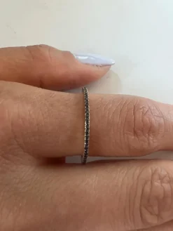 Bagues doubles en diamant et saphir orange