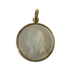 BECKER médaille vintage Vierge nacre or