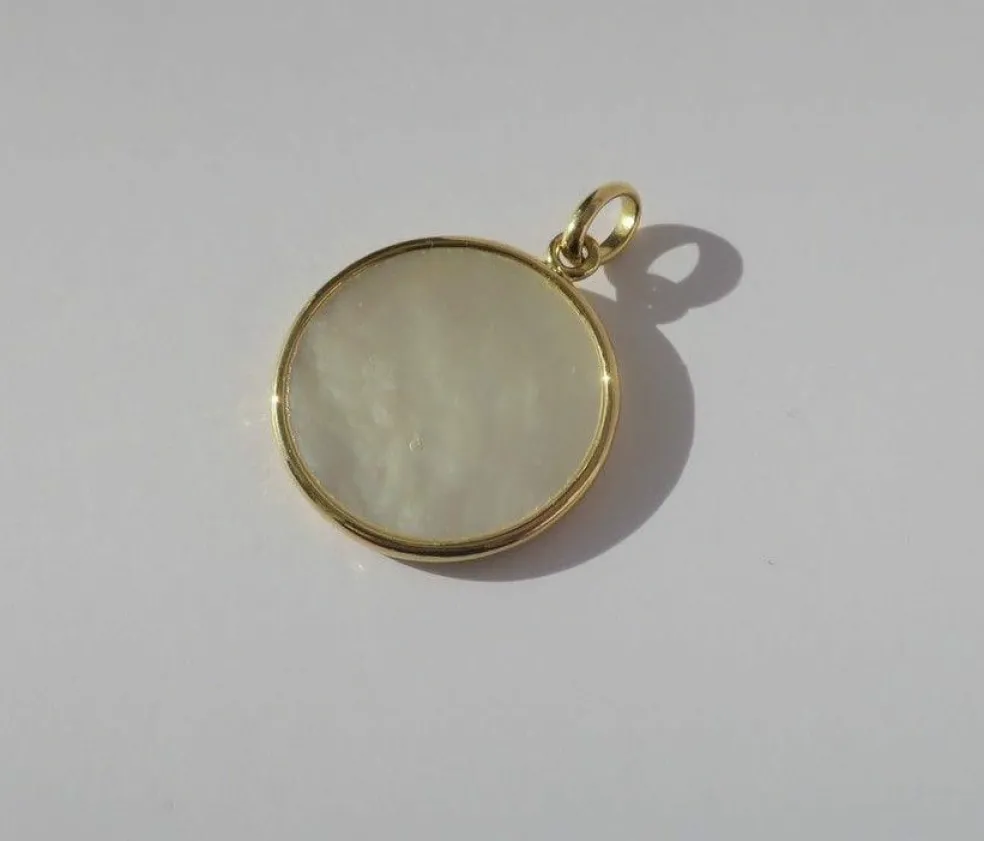 BECKER médaille vintage Vierge nacre or