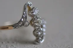Belle Époque 2 tone gold diamond ring