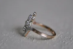 Belle Époque 2 tone gold diamond ring