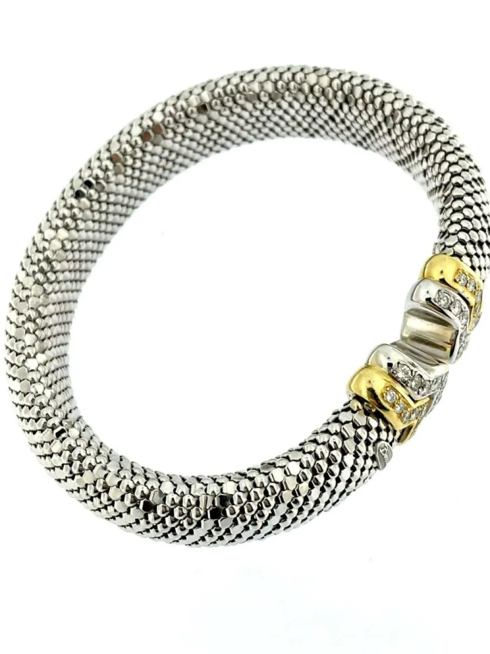 Bersani Bracelet modèle Cuff flexible en or avec diamants