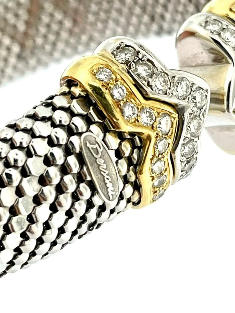 Bersani Bracelet modèle Cuff flexible en or avec diamants