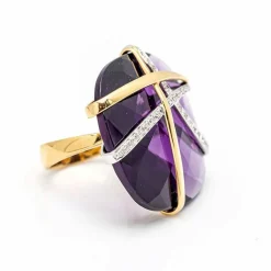 Bicolor ring Italian design. Brand new
