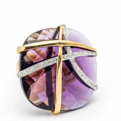 Bicolor ring Italian design. Brand new