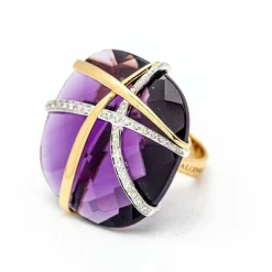 Bicolor ring Italian design. Brand new