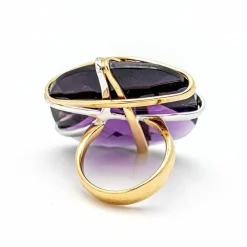 Bicolor ring Italian design. Brand new